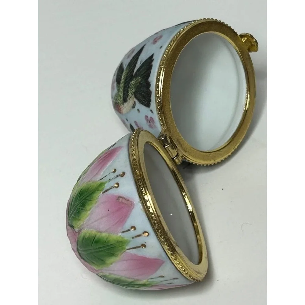 Hummingbird Egg Trinket Box Egg Shaped